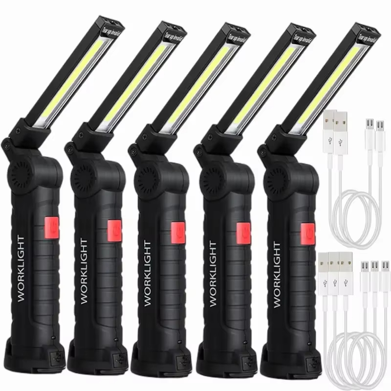 Outdoor Camping Adventure Lamp - Portable COB LED Flashlight USB Rechargeable