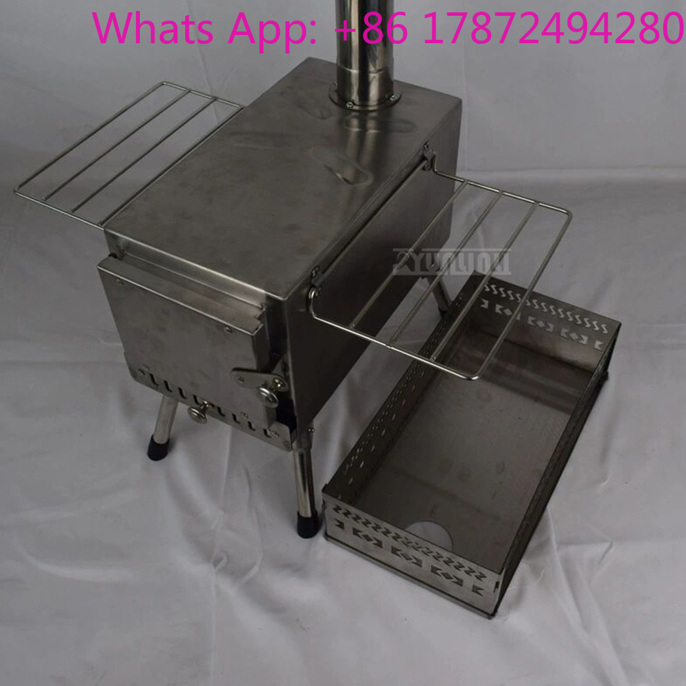 Outdoor Camping Wood Burning Stove - Portable Wood-burning Heating Stove Household Stainless