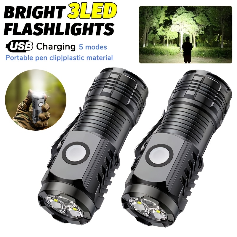 Outdoor Camping Accessories - Portable Mini LED Handheld Flashlight Powerful