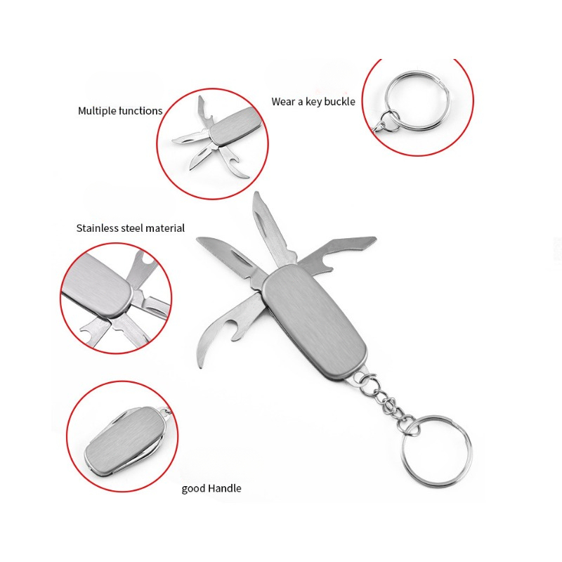 Outdoor Activities In Camping - 1Pc 4-in-1 Stainless Steel Folding Multi