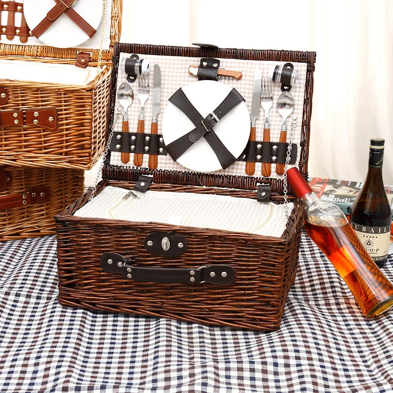 Family Outing Picnic Basket, O - đánh giá và giá Outdoor Camping Storage Box