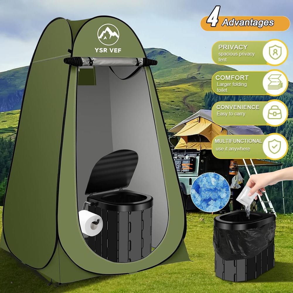 Portable Toilet Kit, Camping T - đánh giá và giá Outdoor Camping Toilet Tent