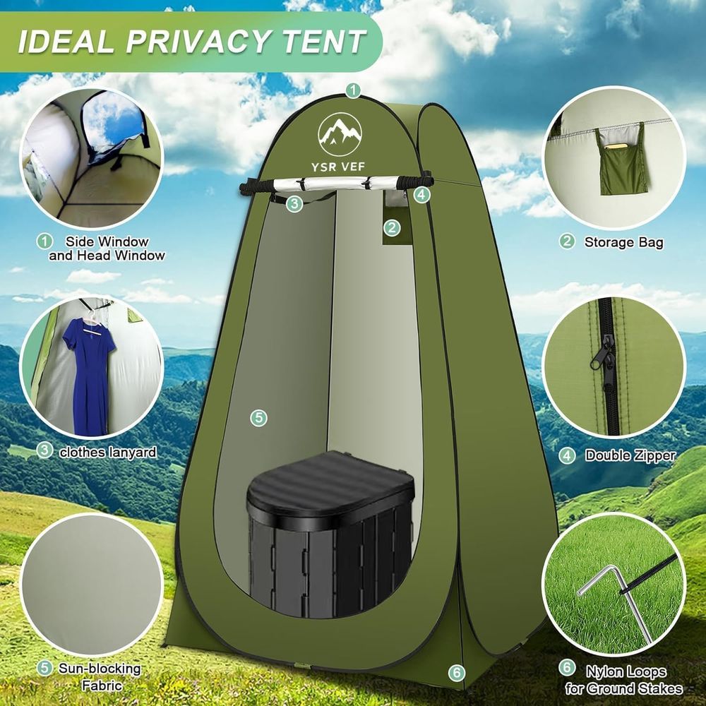 Portable Toilet Kit, Camping T - đánh giá và giá Outdoor Camping Toilet Tent