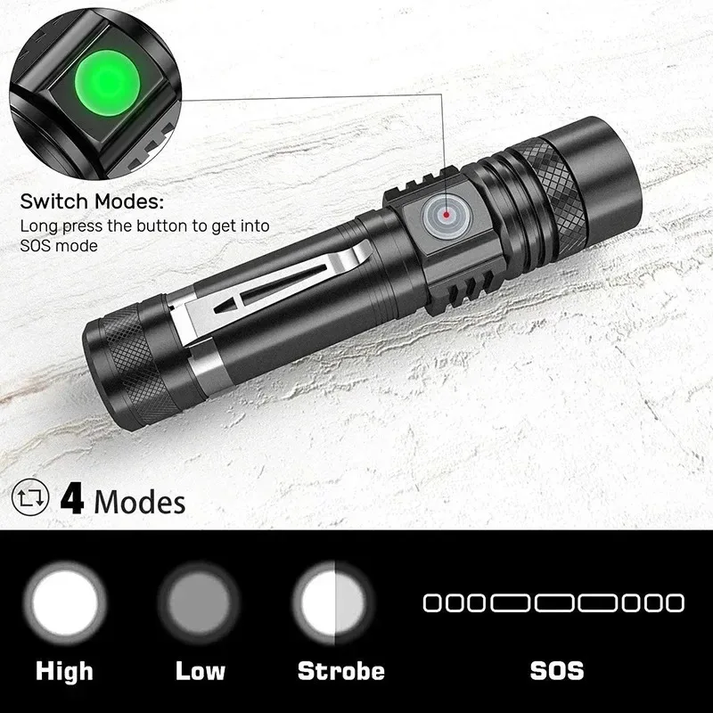 Rechargeable T6 Handheld Flash - đánh giá và giá Outdoor Camping Adventure Lamp
