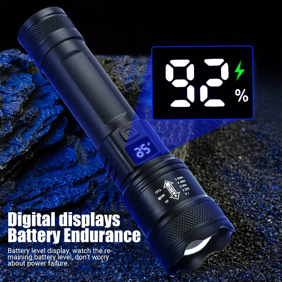9900LM Powerful LED Flashlight - đánh giá và giá Outdoor Camping Adventure Lamp