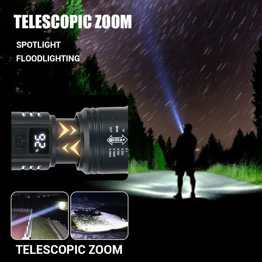 9900LM Powerful LED Flashlight - đánh giá và giá Outdoor Camping Adventure Lamp
