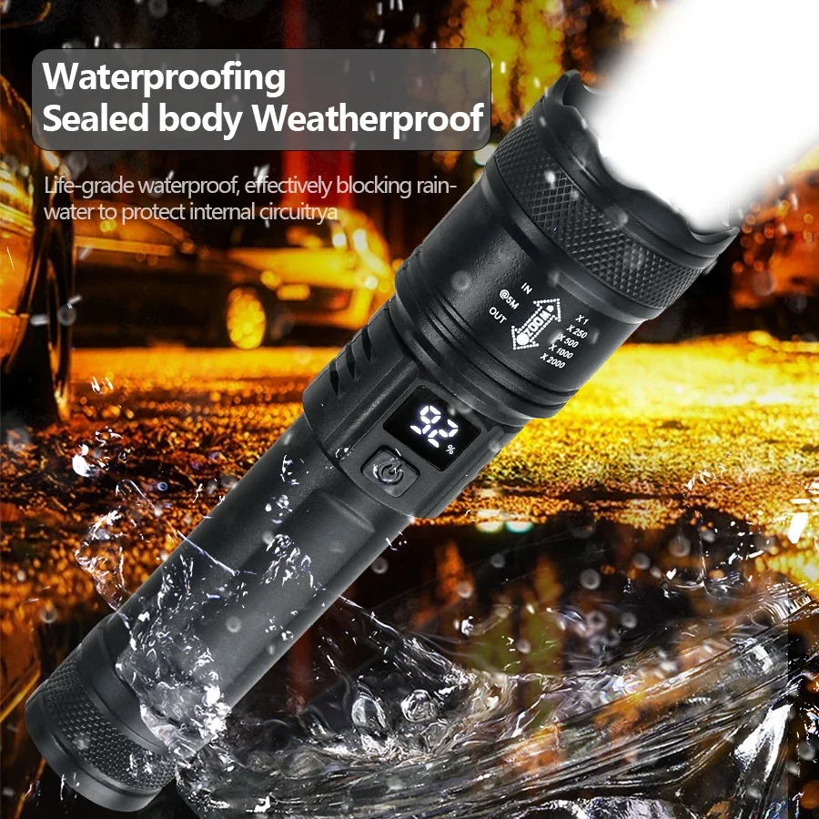 9900LM Powerful LED Flashlight - đánh giá và giá Outdoor Camping Adventure Lamp