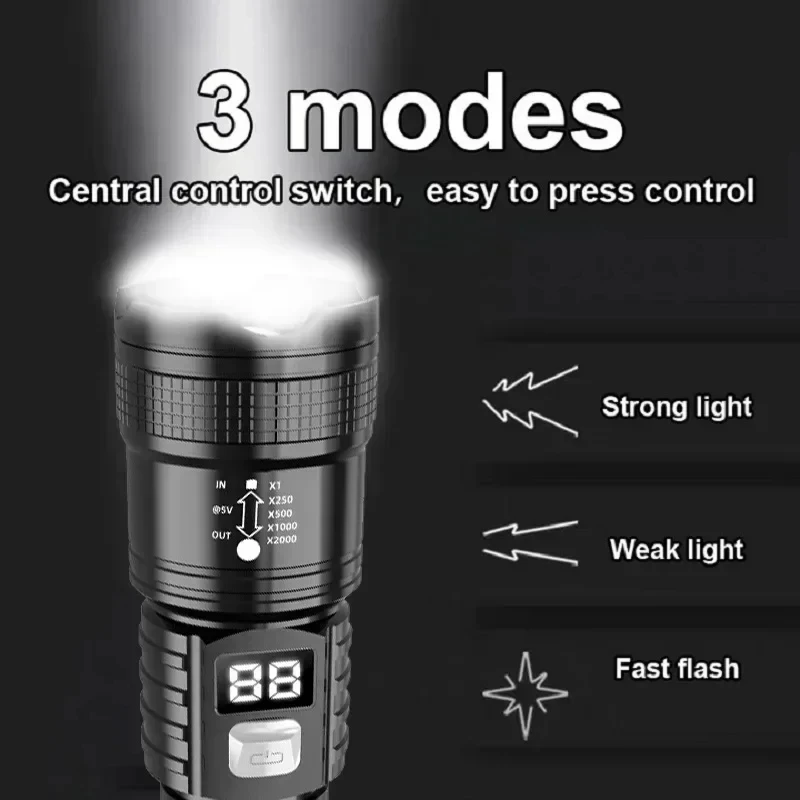 100000LM Super Bright Led Flas - đánh giá và giá Outdoor Camping Accessories