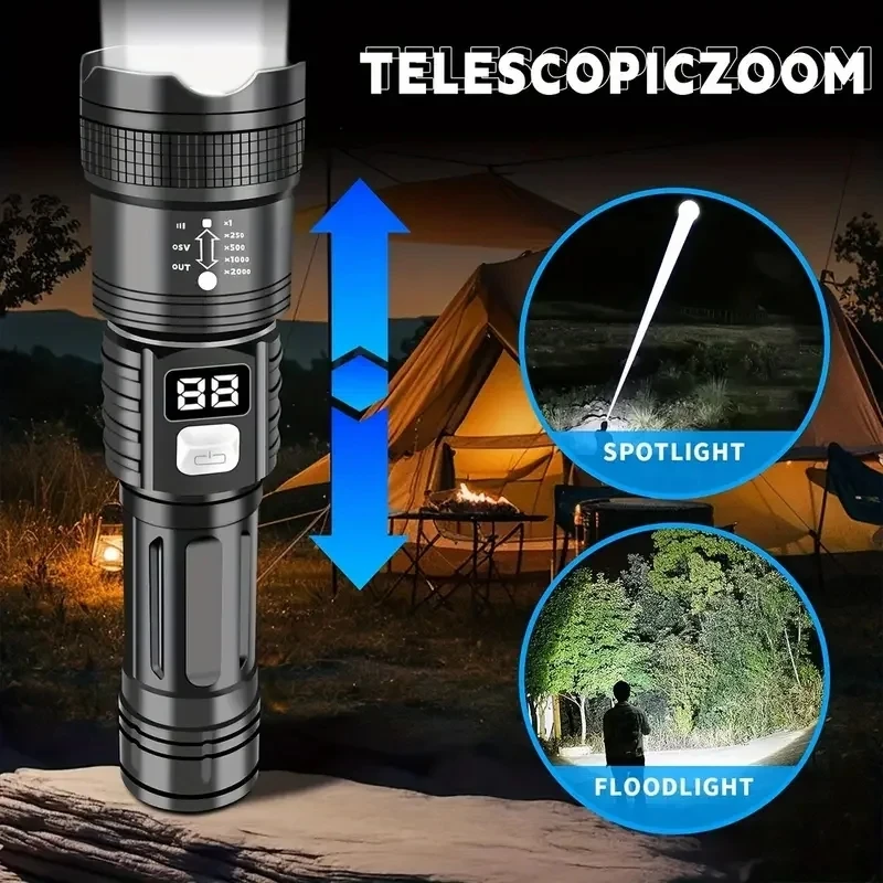100000LM Super Bright Led Flas - đánh giá và giá Outdoor Camping Accessories