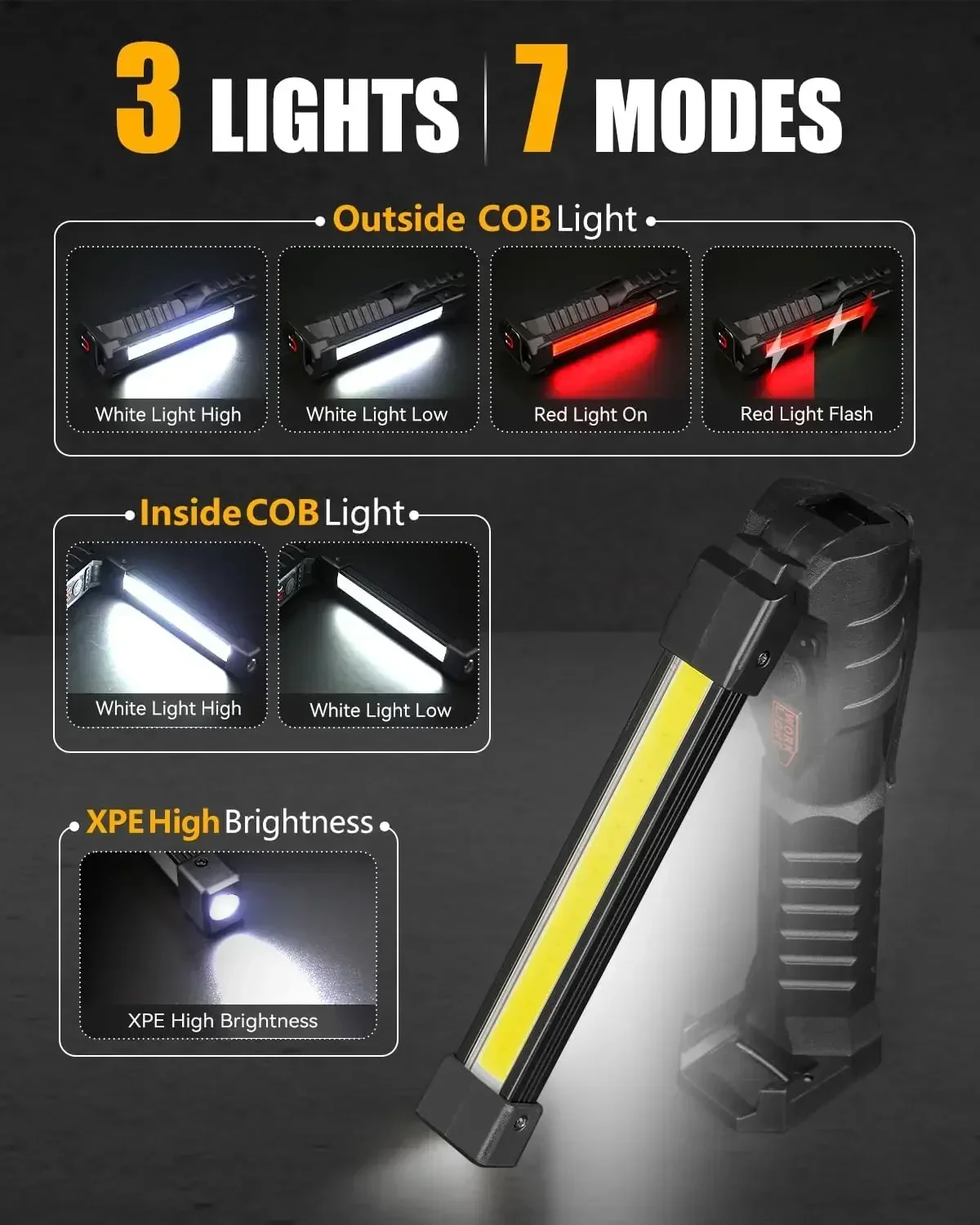 Powerful Fold Flashlight Type- - đánh giá và giá Outdoor Camping Adventure Lamp