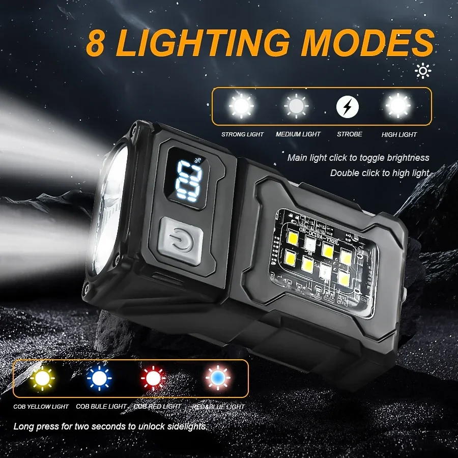 Portable LED COB Flashlight Re - đánh giá và giá Outdoor Camping Adventure Lamp