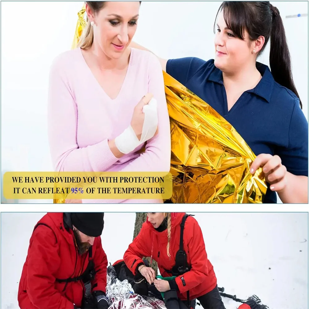 5Pcs Emergency Thermal Blanket - đánh giá và giá Outdoor Camping Rug Waterproof
